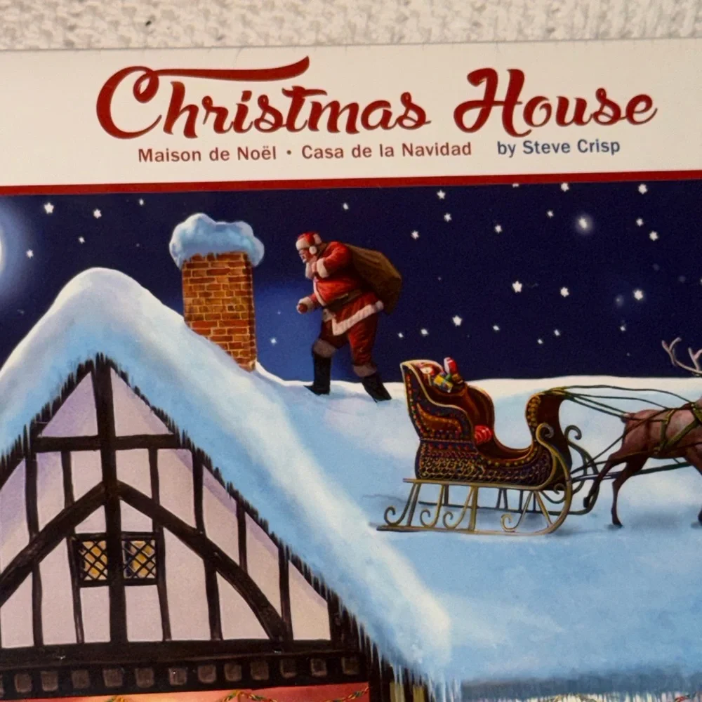 White‎ Mountain Festive “Christmas House” Puzzle Holiday NEW